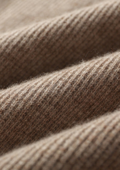 Pure Extra-Fine Merino Wool Contrast Crewneck