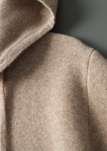 Pure Extra-Fine Merino Wool Zipper Hoodie