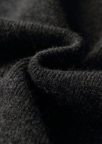 Pure Extra-Fine Merino Wool Funnel Neck Cardigan