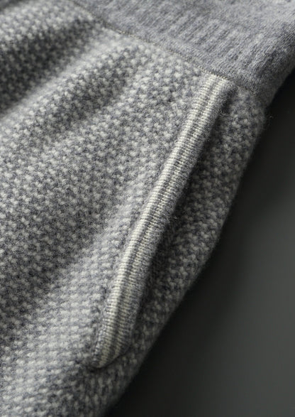 Pure Extra-Fine Merino Wool Jaquard Trousers