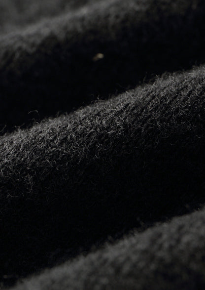 Pure Extra-Fine Merino Wool Funnel Neck Cardigan