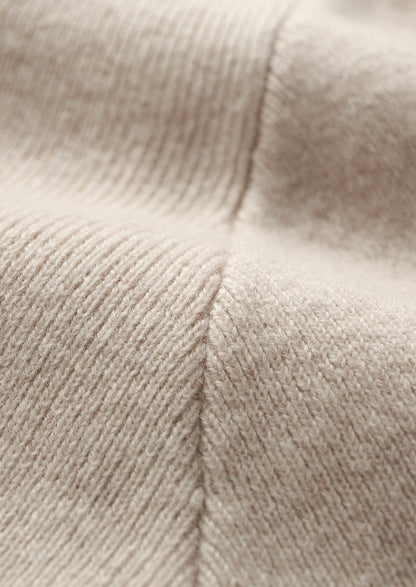 Pure Extra-Fine Merino Wool Zip Polo Cardigan