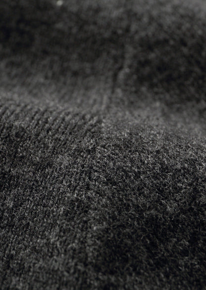 Pure Extra-Fine Merino Wool Funnel Neck Cardigan