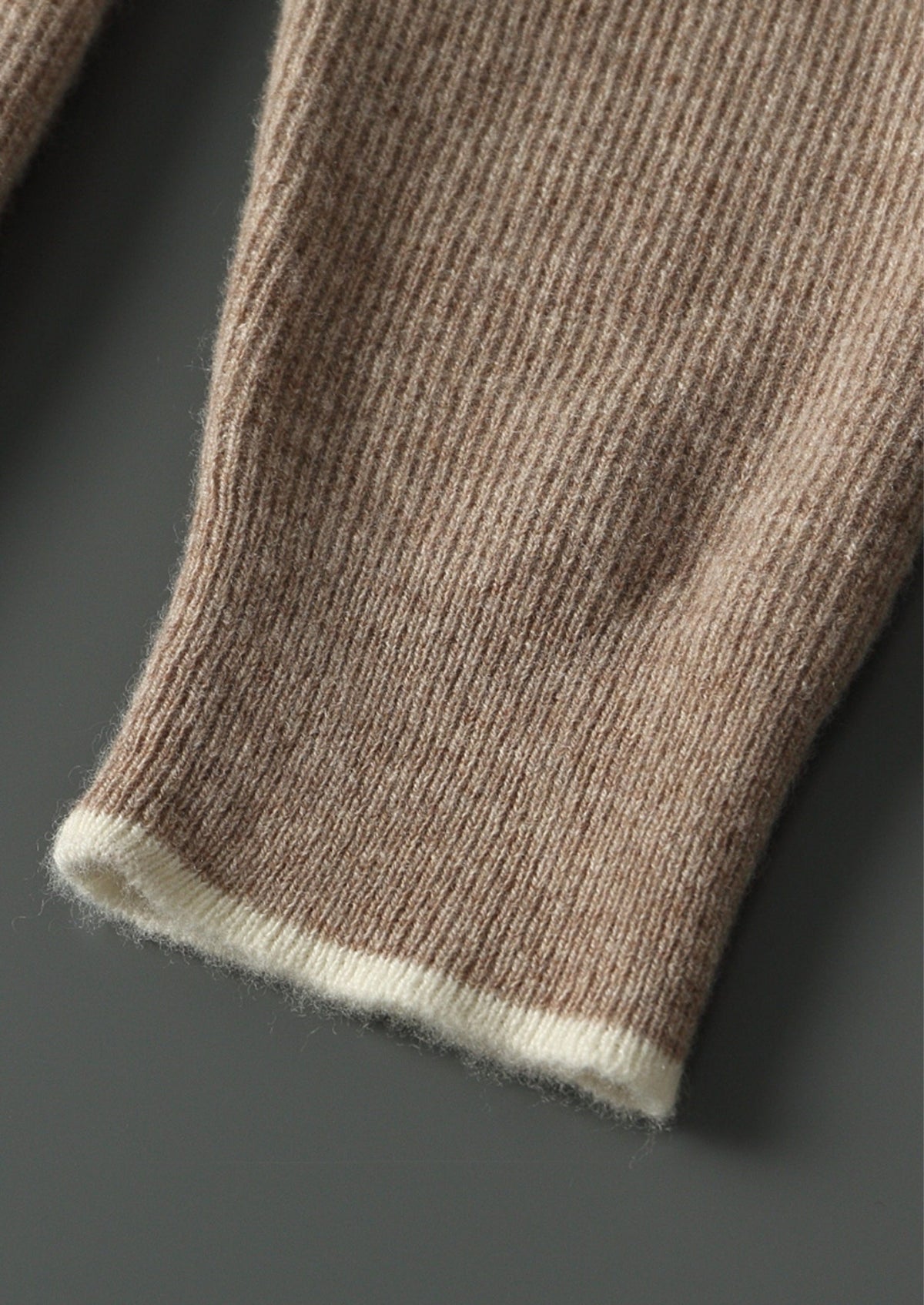 Pure Extra-Fine Merino Wool Contrast Crewneck