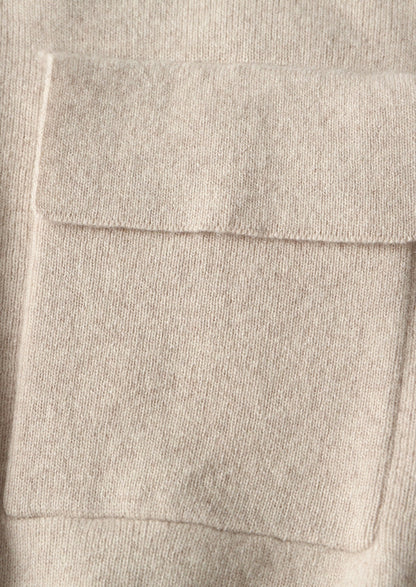 Pure Extra-Fine Merino Wool Zip Polo Cardigan