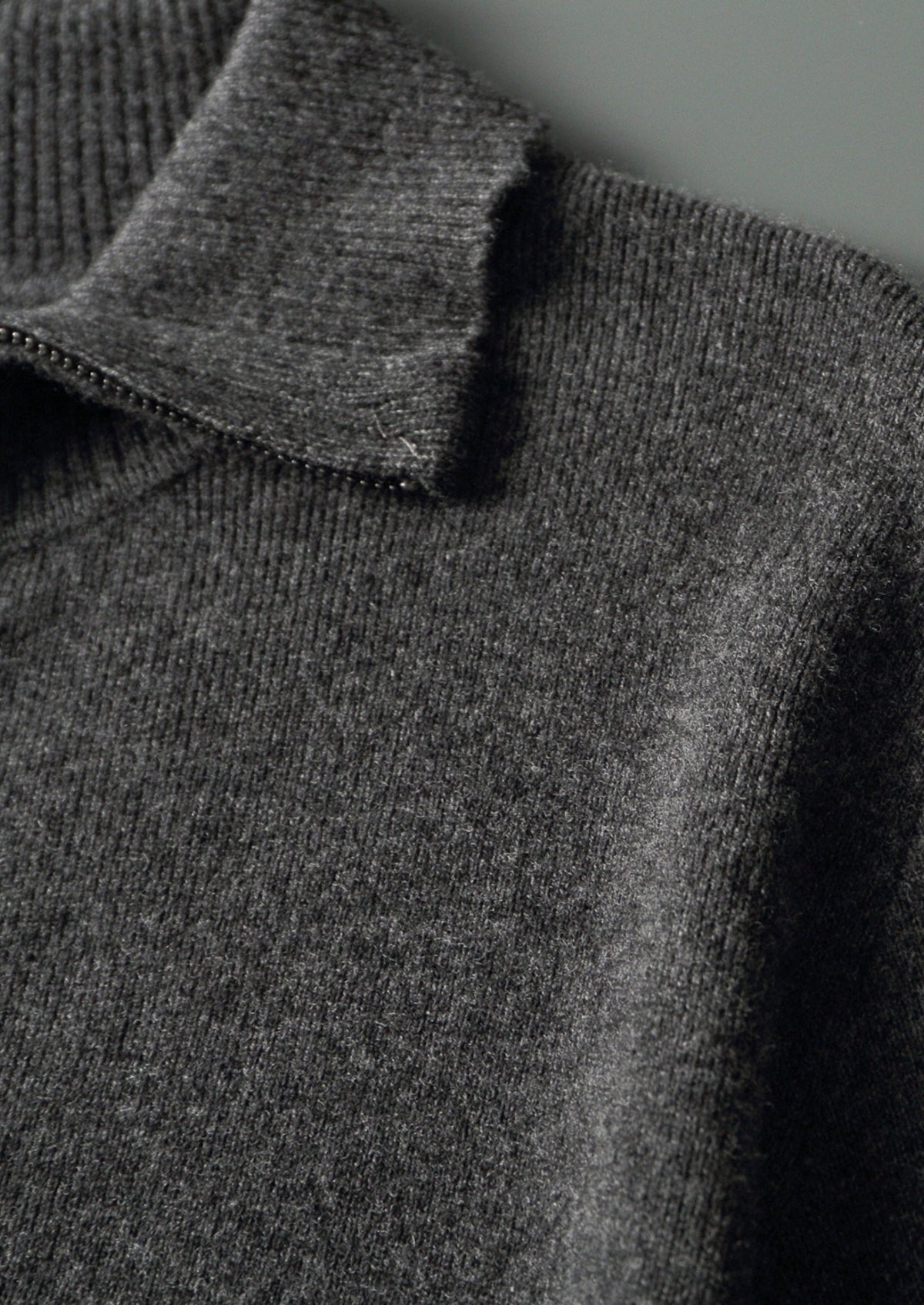 Pure Extra-Fine Merino Wool Funnel Neck Cardigan