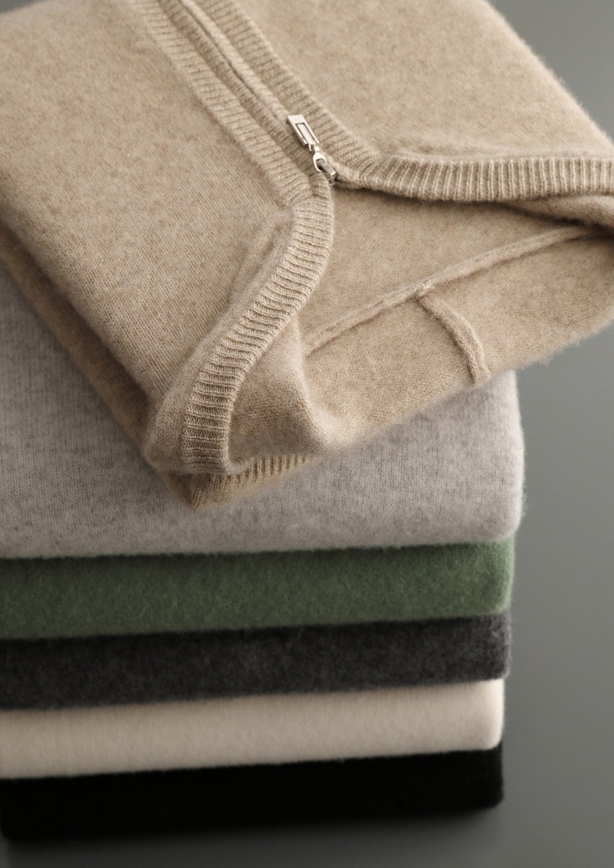 Pure Extra-Fine Merino Wool Quarter-Zip Hoodie