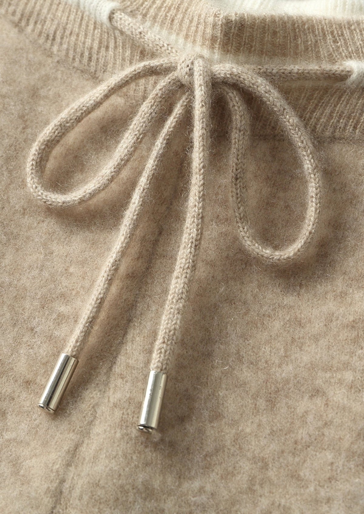 Pure Extra-Fine Merino Wool Contrast Leisure Trousers