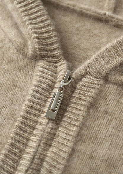 Pure Extra-Fine Merino Wool Quarter-Zip Hoodie