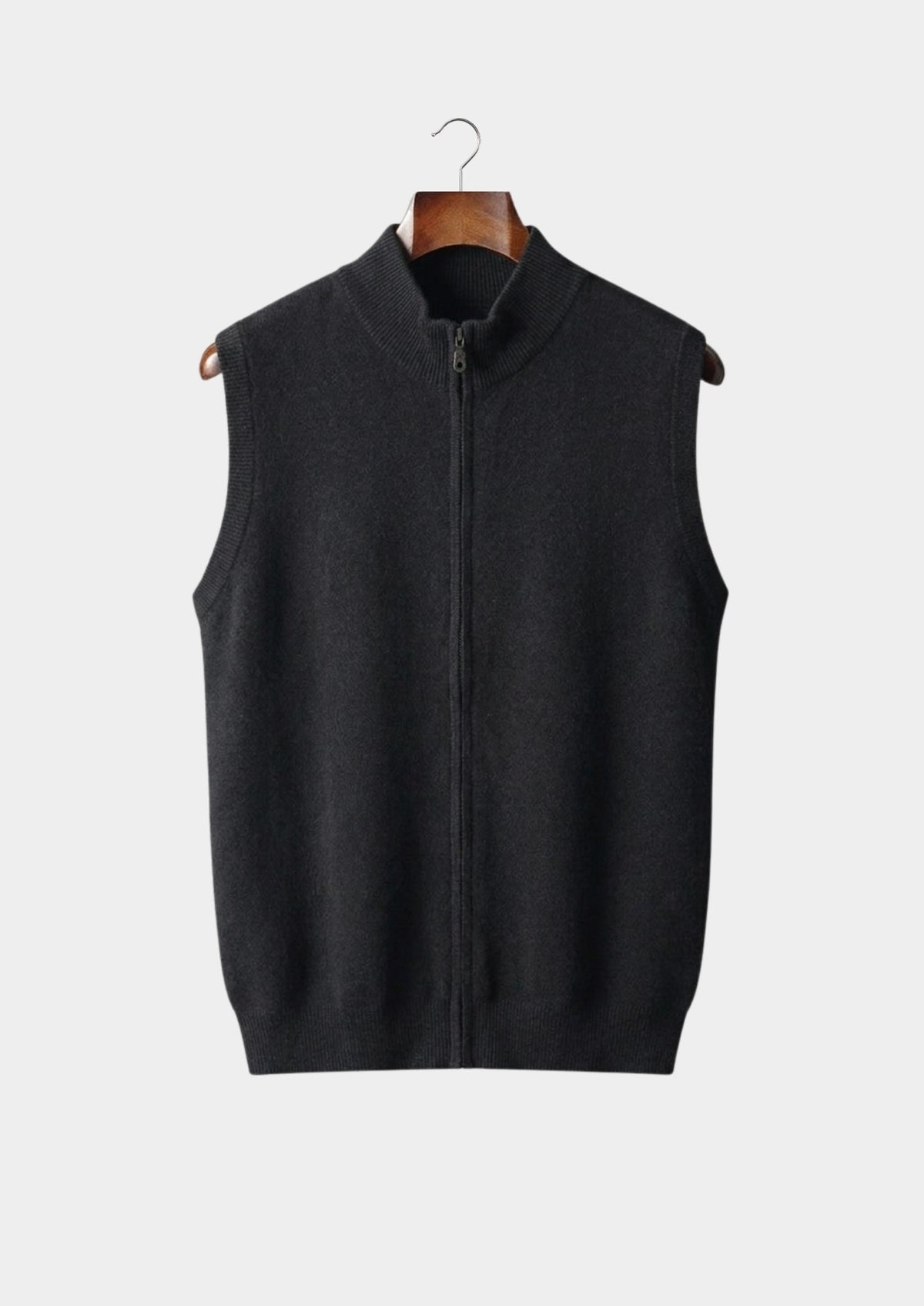 Pure Extra-Fine Merino Wool Zipper Vest