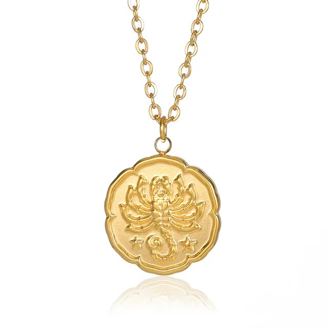 Zodiac Sign Necklace - Gold