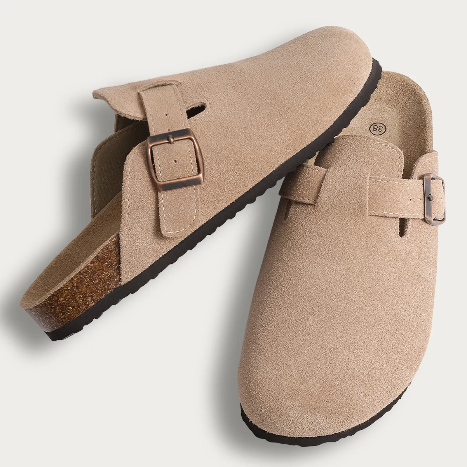 LORMIER Suede Clogs