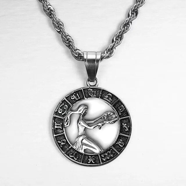 Zodiac Sign Necklace - Silver