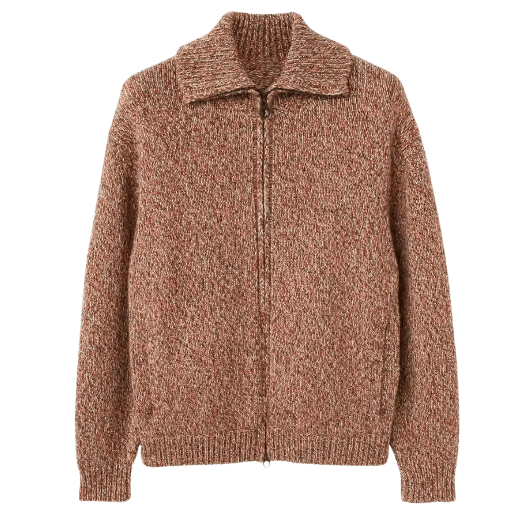 ALPACA WOOL ZIPPER BOMBER - LORMIER - 
