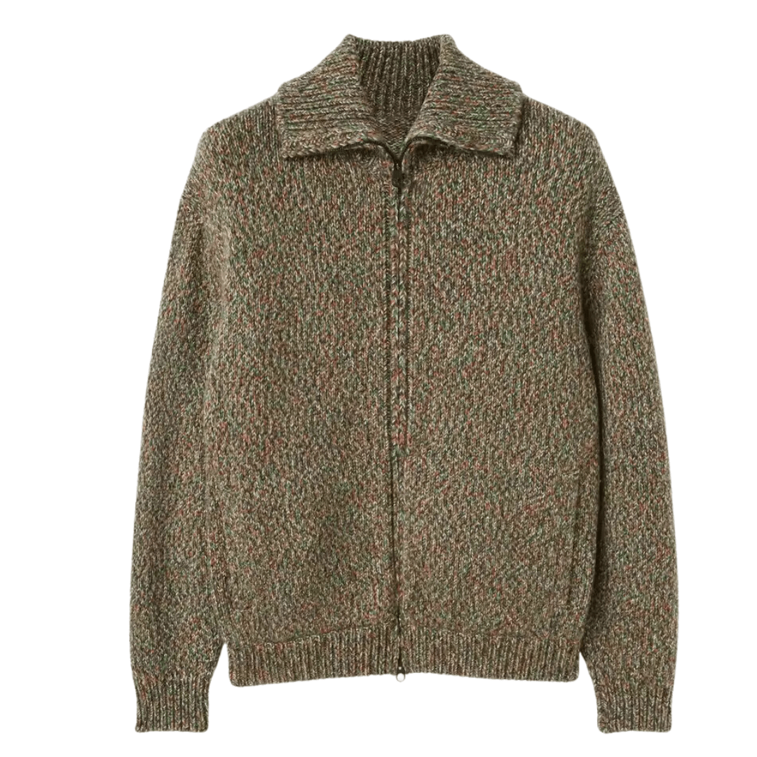 ALPACA WOOL ZIPPER BOMBER - LORMIER - 