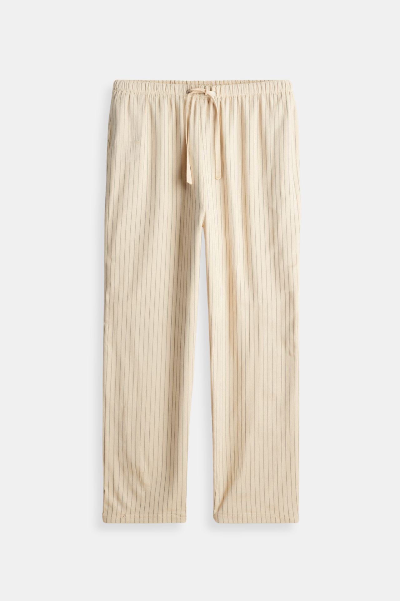 BREATHABLE SOLID DRAWSTRING LINEN PANTS - LORMIER - 