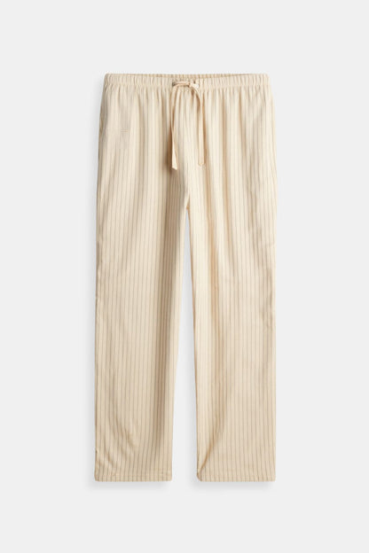 BREATHABLE SOLID DRAWSTRING LINEN PANTS - LORMIER - 