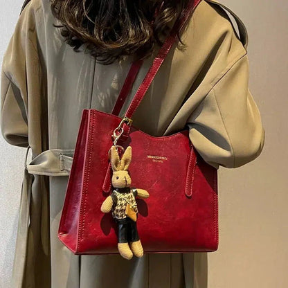 BUNNY - VINTAGE VEGAN LEATHER SHOULDER BAG - LORMIER - 