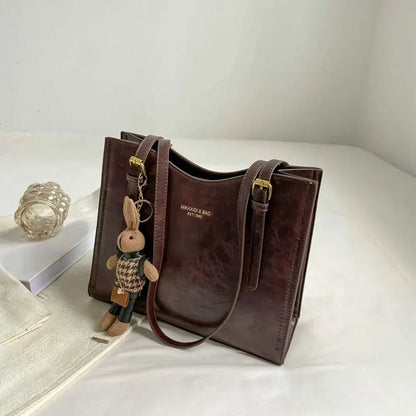 BUNNY - VINTAGE VEGAN LEATHER SHOULDER BAG - LORMIER - 