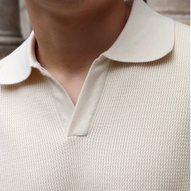 BUTTONLESS V - NECK POLO - LORMIER - 