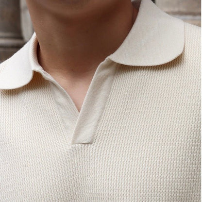 BUTTONLESS V - NECK POLO - LORMIER - 
