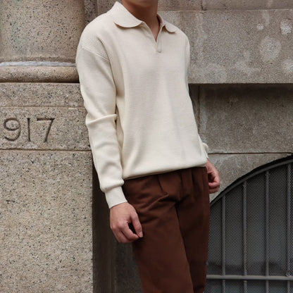 BUTTONLESS V - NECK POLO - LORMIER - 