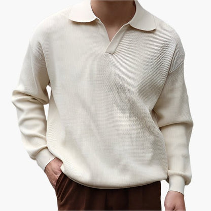 BUTTONLESS V - NECK POLO - LORMIER - 