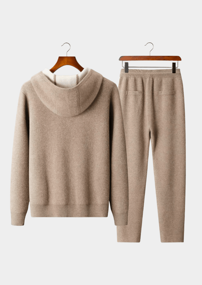 CASHMERE COMFORT SET – ZIP HOODIE & KNIT PANTS - LORMIER - 