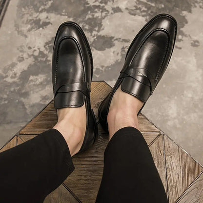 CASUAL LEATHER LOAFERS - LORMIER - 