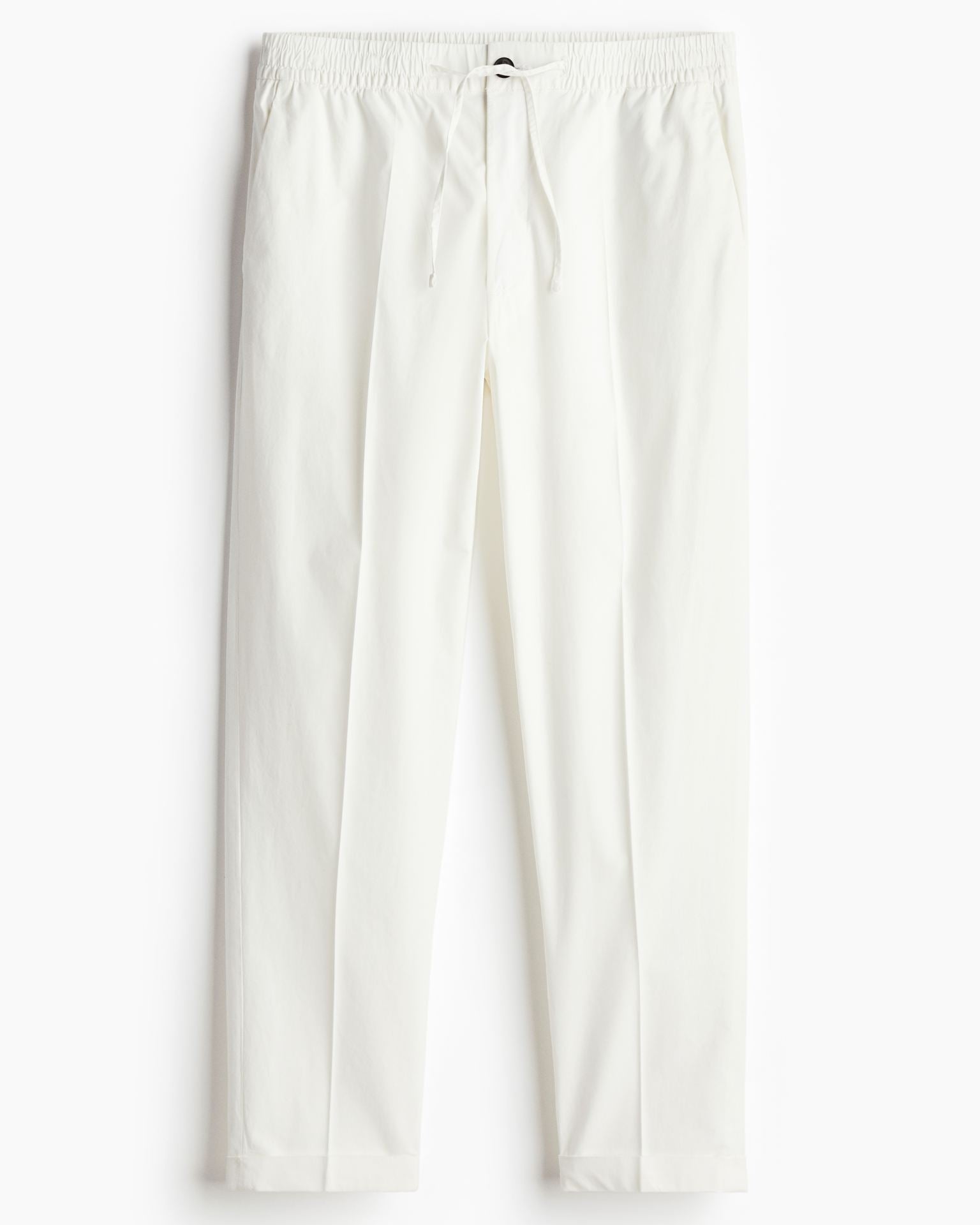 CASUAL REGULAR STRAIGHT COTTON PANTS - LORMIER - 