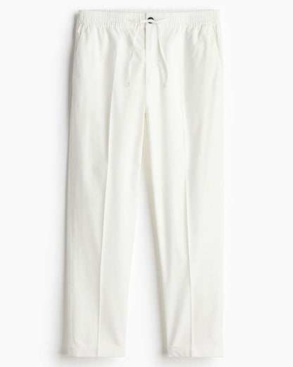 CASUAL REGULAR STRAIGHT COTTON PANTS - LORMIER - 