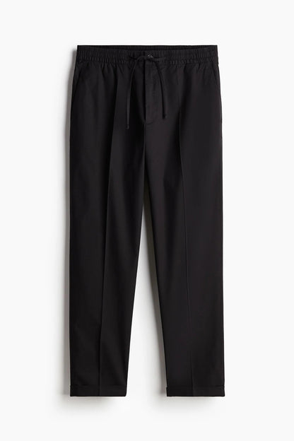 CASUAL REGULAR STRAIGHT COTTON PANTS - LORMIER - 
