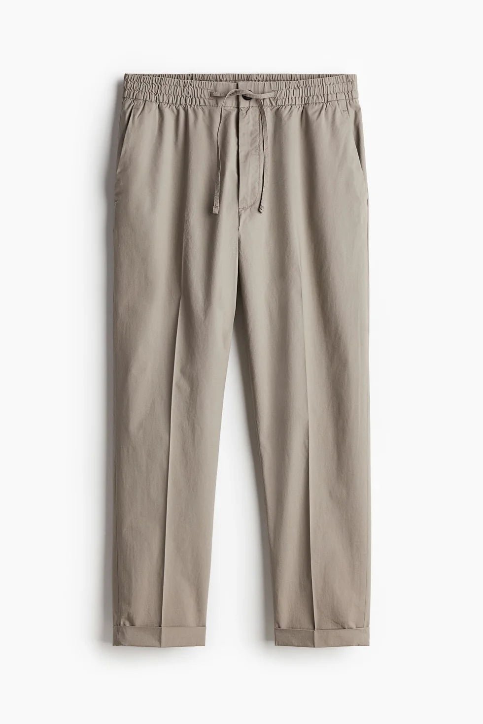 CASUAL REGULAR STRAIGHT COTTON PANTS - LORMIER - 