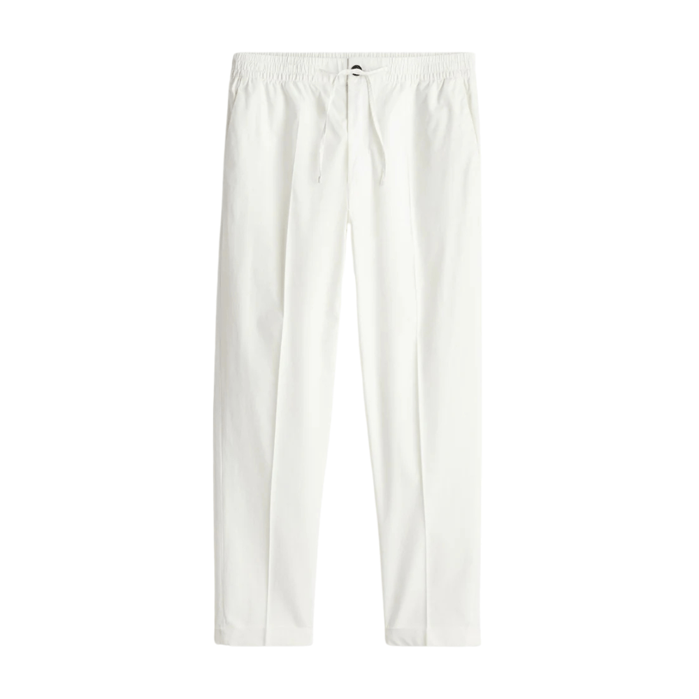 CASUAL REGULAR STRAIGHT COTTON PANTS - LORMIER - 
