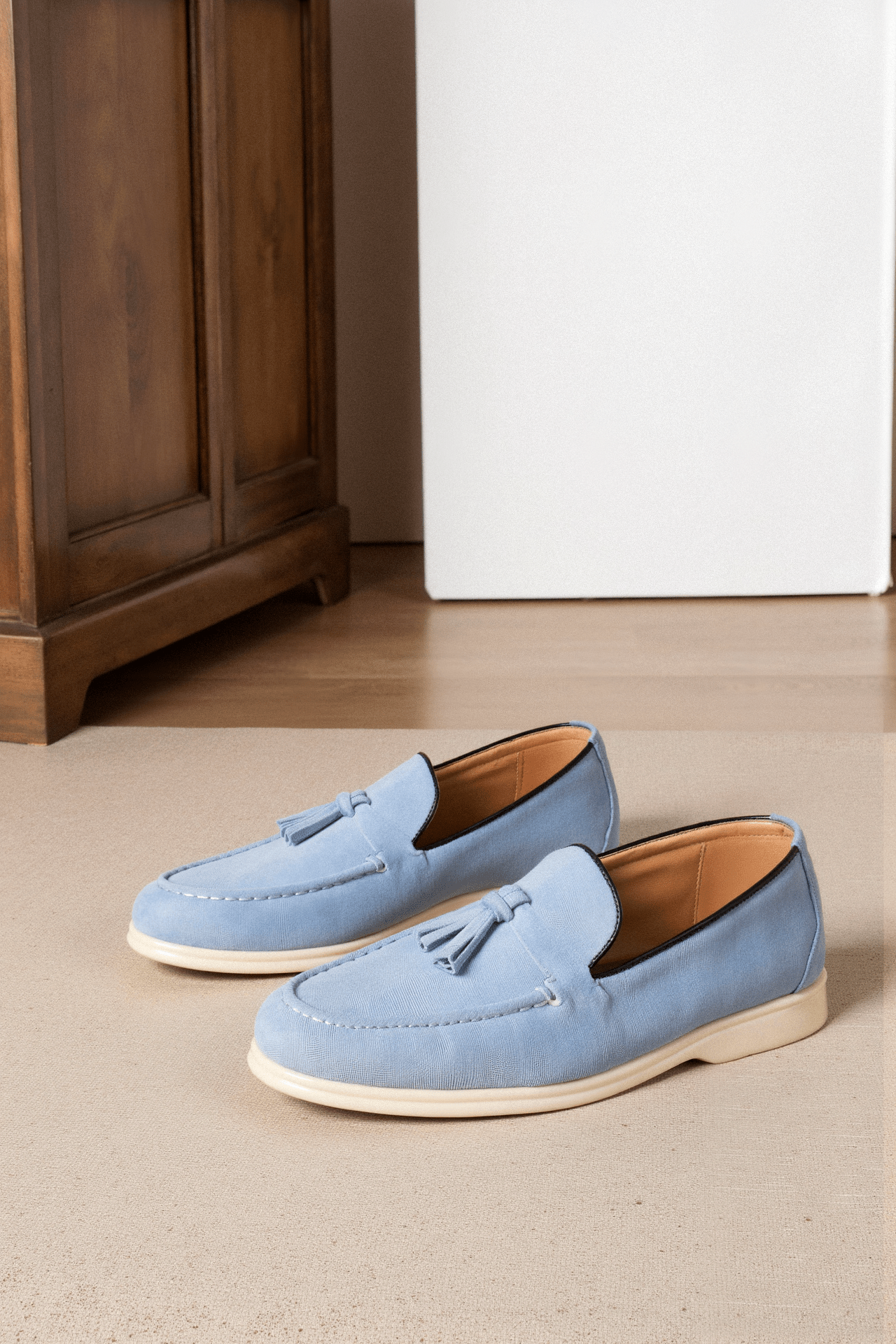 CASUAL VELVET UPPER LOAFERS - LORMIER - 