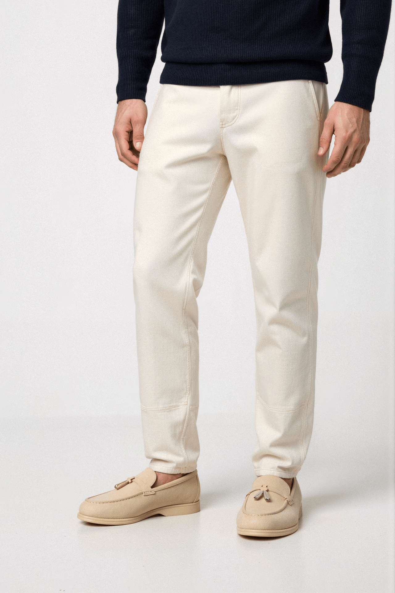 CASUAL VELVET UPPER LOAFERS - LORMIER - 