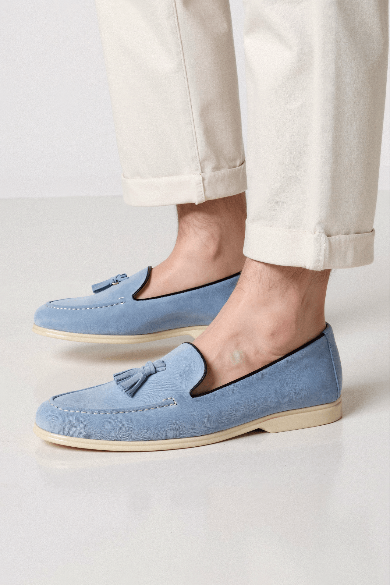 CASUAL VELVET UPPER LOAFERS - LORMIER - 
