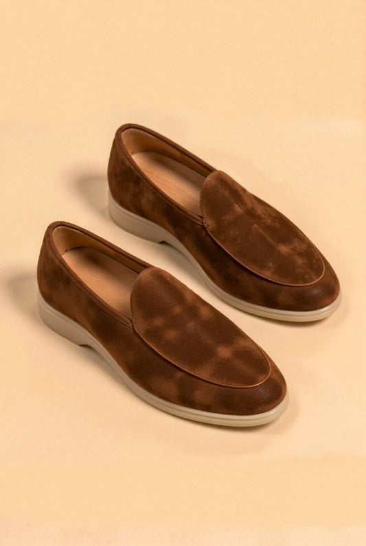 CLASSIC ELEGANT SUEDE LEATHER LOAFERS - LORMIER - 