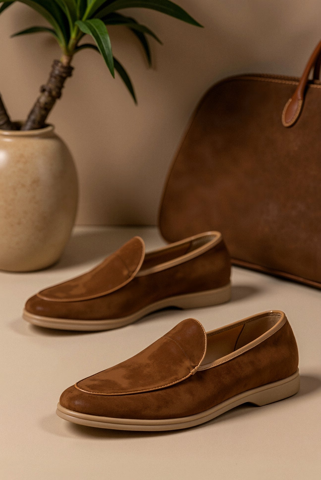 CLASSIC ELEGANT SUEDE LEATHER LOAFERS - LORMIER - 