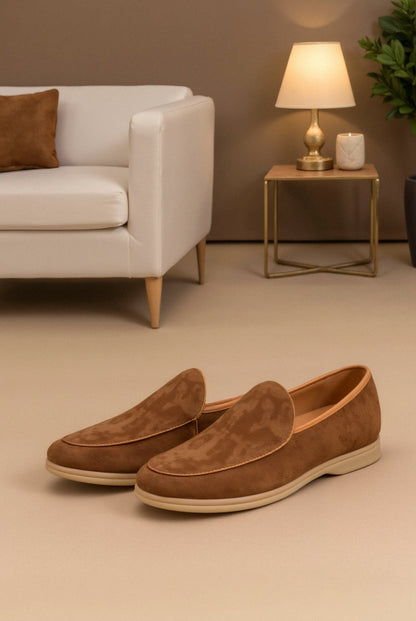 CLASSIC ELEGANT SUEDE LEATHER LOAFERS - LORMIER - 