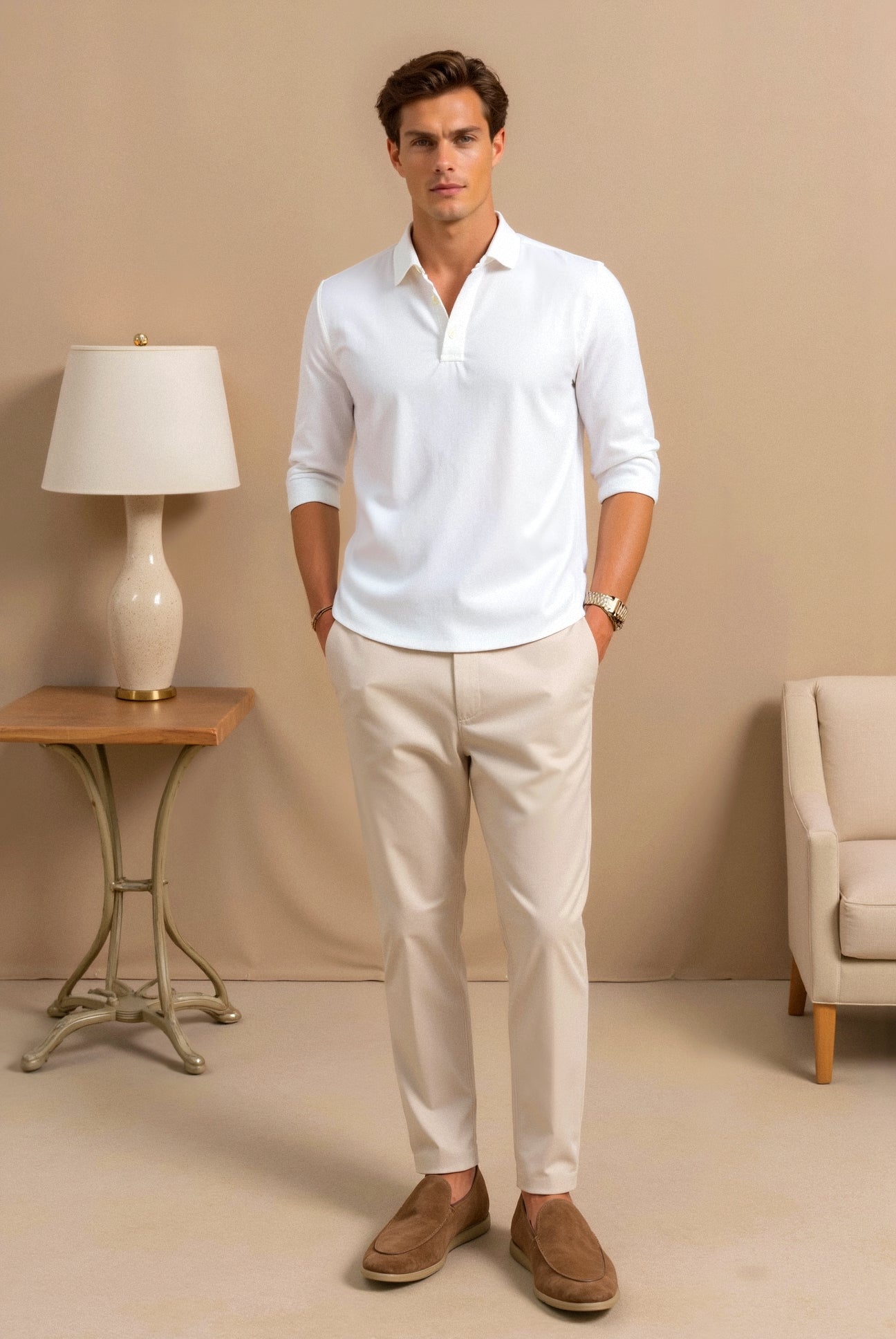 CLASSIC ELEGANT SUEDE LEATHER LOAFERS - LORMIER - 