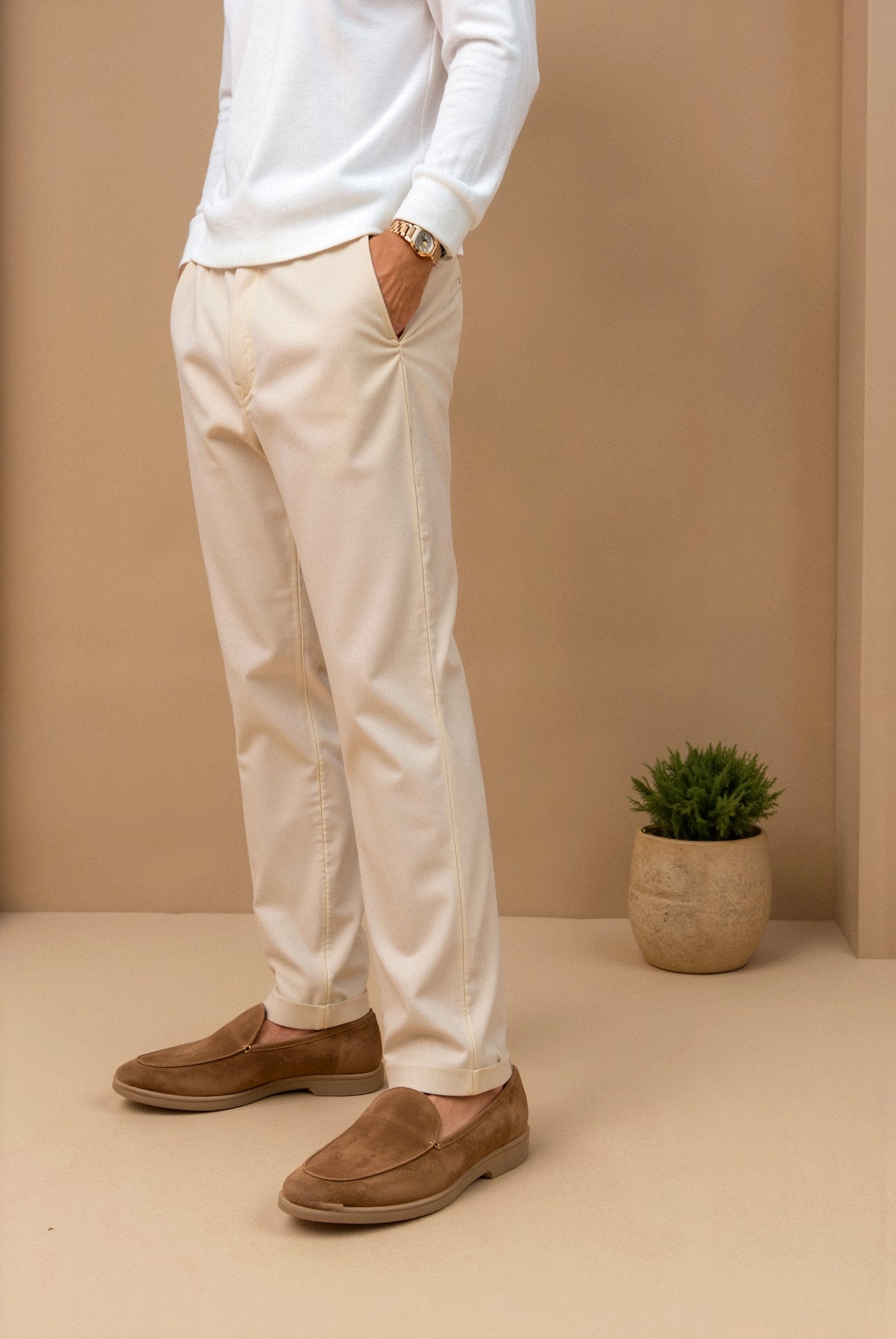 CLASSIC ELEGANT SUEDE LEATHER LOAFERS - LORMIER - 