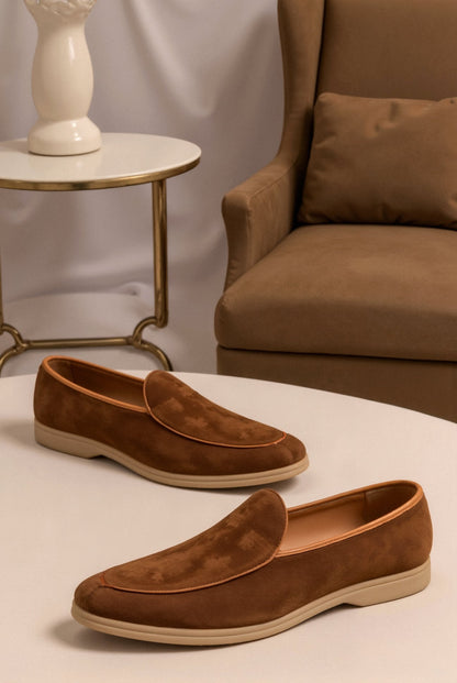 CLASSIC ELEGANT SUEDE LEATHER LOAFERS - LORMIER - 