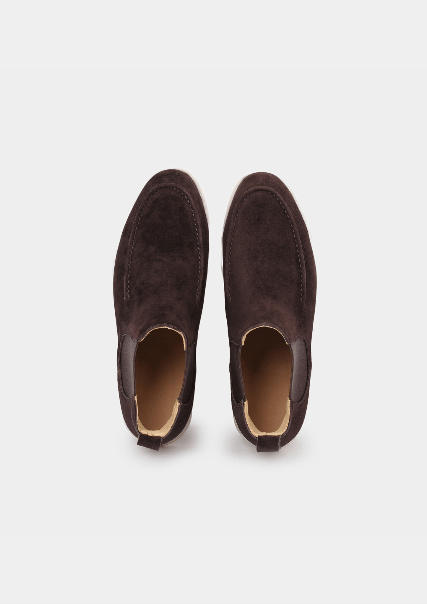 COFFEE SUEDE CHELSEA BOOT - LORMIER - 