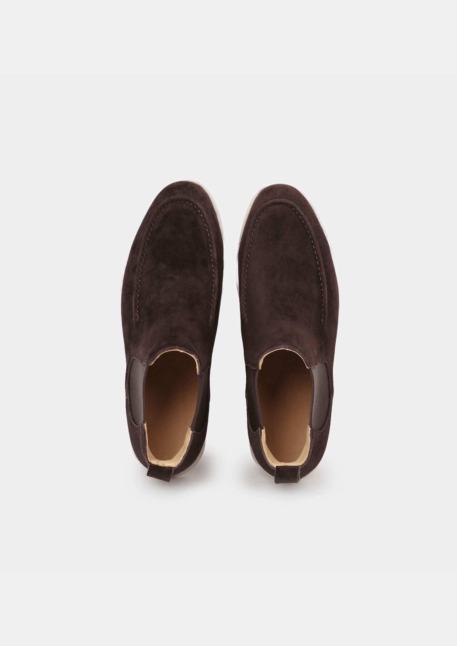 COFFEE SUEDE CHELSEA BOOT - LORMIER - 