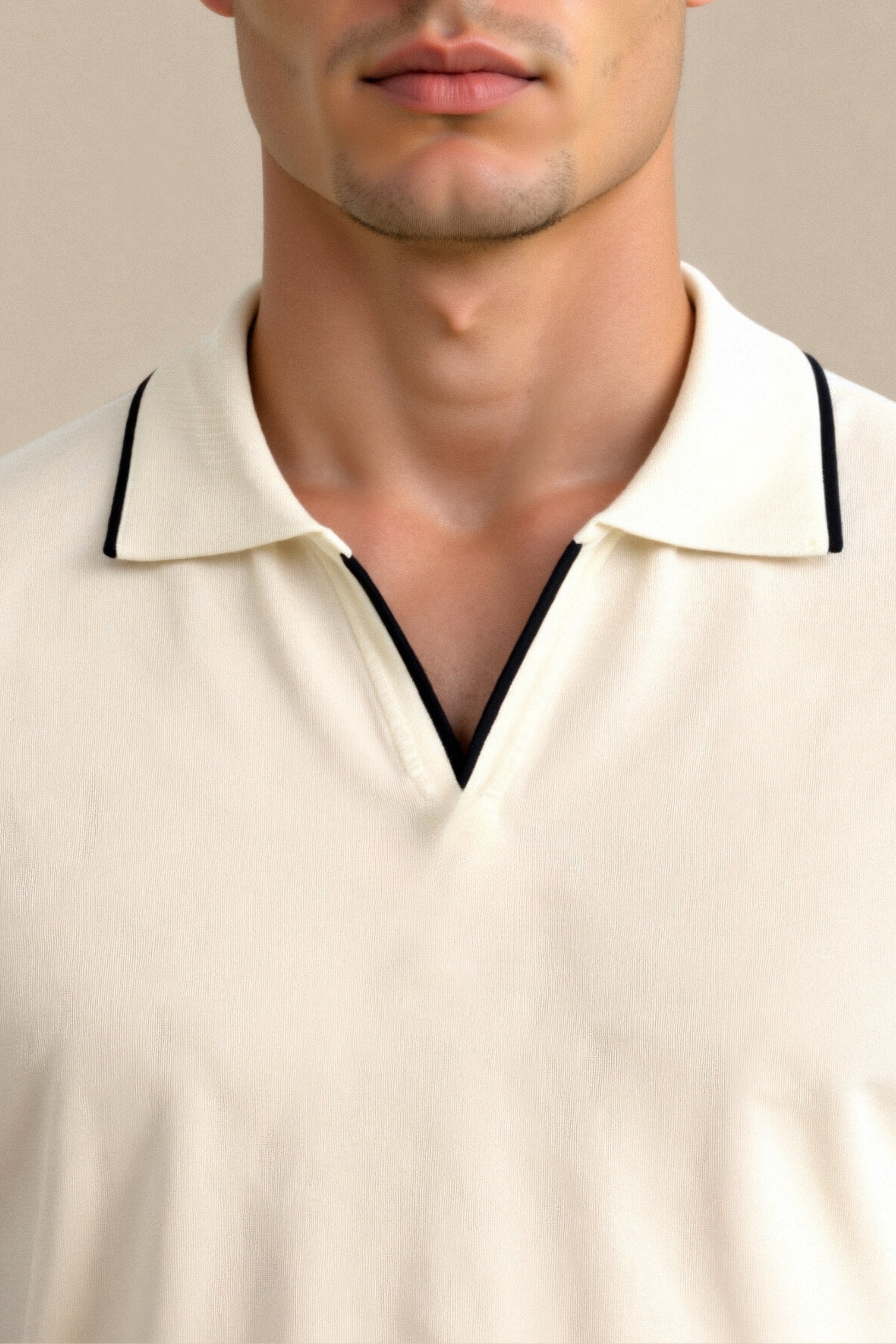 CONTRAST SLIM FITTED POLO - LORMIER - 