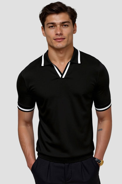 CONTRAST SLIM FITTED POLO - LORMIER - 