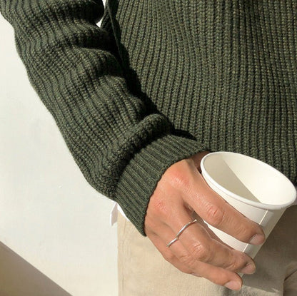 COTTON KNIT RAGLAN SLEEVE SWEATER - LORMIER - 