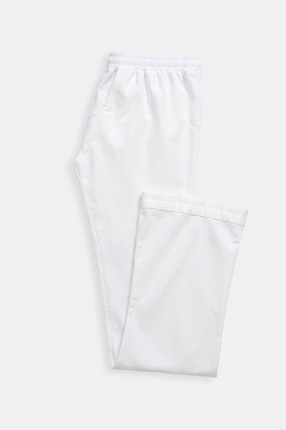 COTTON & LINEN BLEND DRAWSTRING PANTS - LORMIER - 