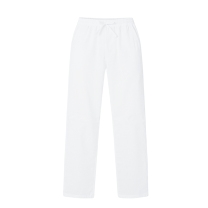 COTTON & LINEN BLEND DRAWSTRING PANTS - LORMIER - 